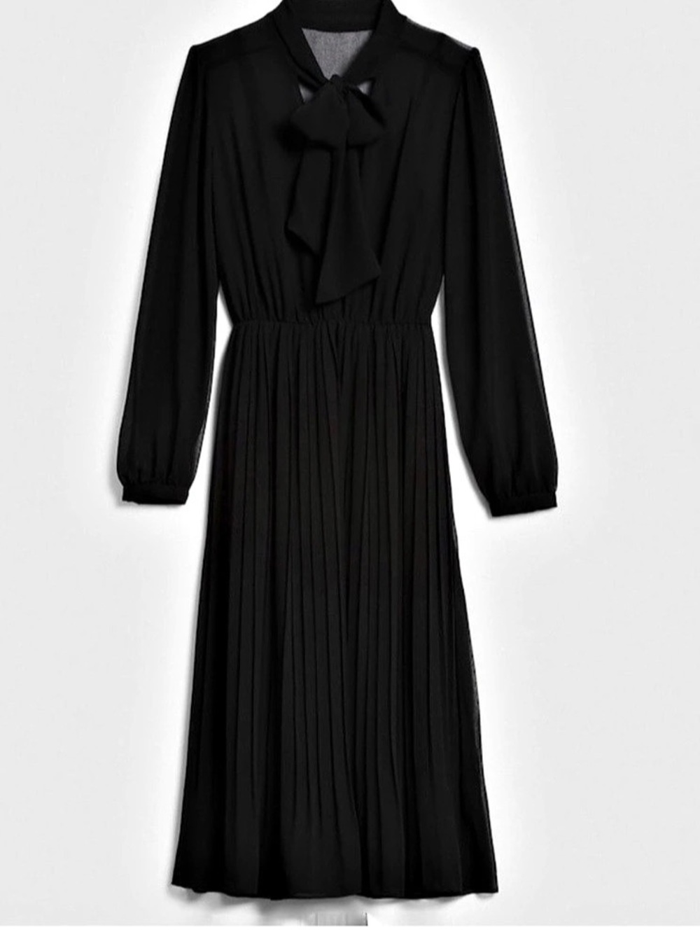 Banana Republic Chiffon Pleated Midi Black -size 0 (BNWT)